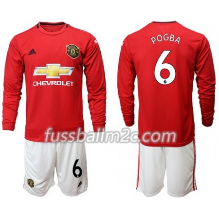 Fußballtrikots Manchester United Pogba 6 Kinder Heim Trikotsatz 2019-2020 Langarm Fußballtrikots Manchester United Pogba 6 Kinder Heim Trikotsatz 2019-2020 Langarm